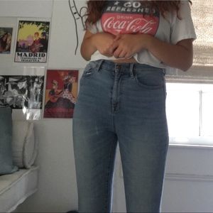 super high rise skinny jeans